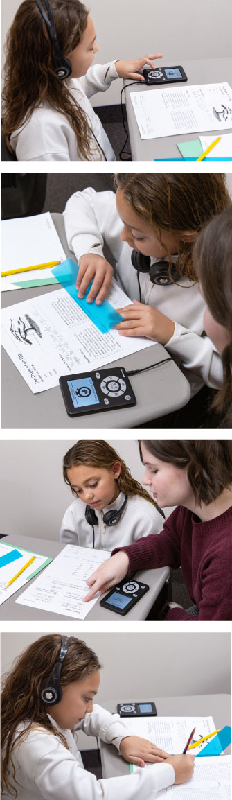 The Encore reading fluency intervention develops reading proficiency using nonfiction reading passages and a dedicated audio player