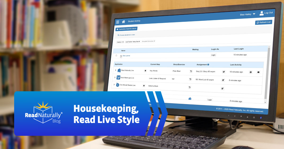 Housekeeping, Read Live Style