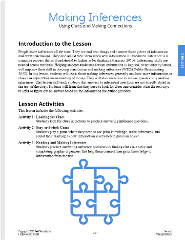 Making Inferences Question-Specific Lesson