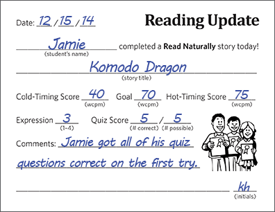 Reading Update Form