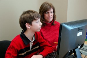 Student at Computer