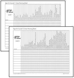 Signs for Sounds Class Planning Sheets