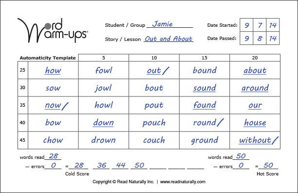 The Word Warm-ups decoding worksheet builds phonics and word recognition